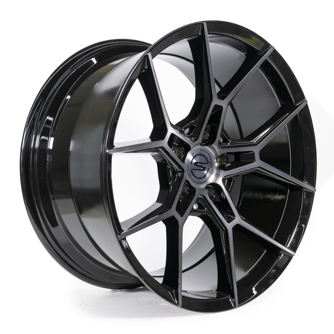 Select Precision Alloys Wheels Alpine S102 Gloss Black Brushed DDT Face Clear 22x10 30mm Offset 6x135