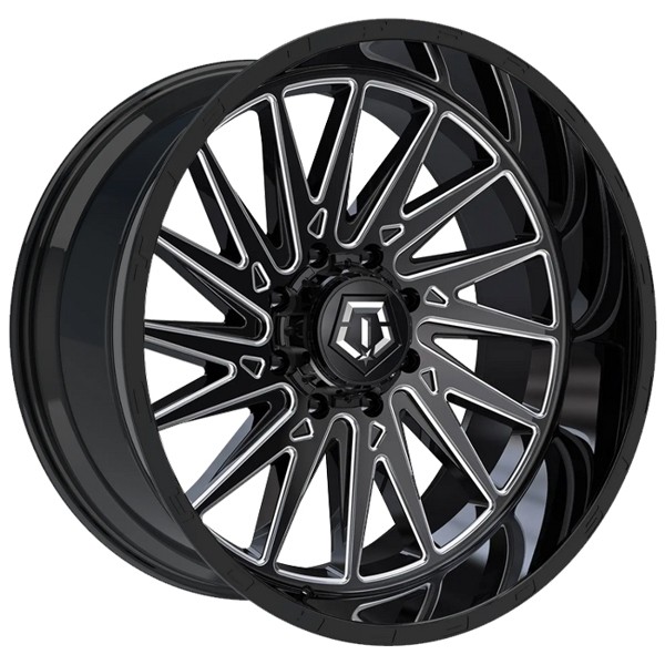 TIS Wheels 547BM 2.0 Gloss Black Milled 20x9 18mm Offset 8x180