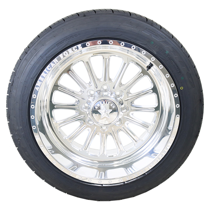 22x12 American Force N08 Polished 305/45R22 Nitto Tires NT420V Wheel and Tire Package