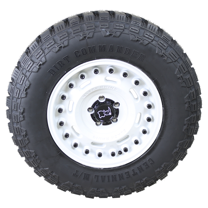 Black Rhino Axle Gloss White Centennial Dirt Commander M/T