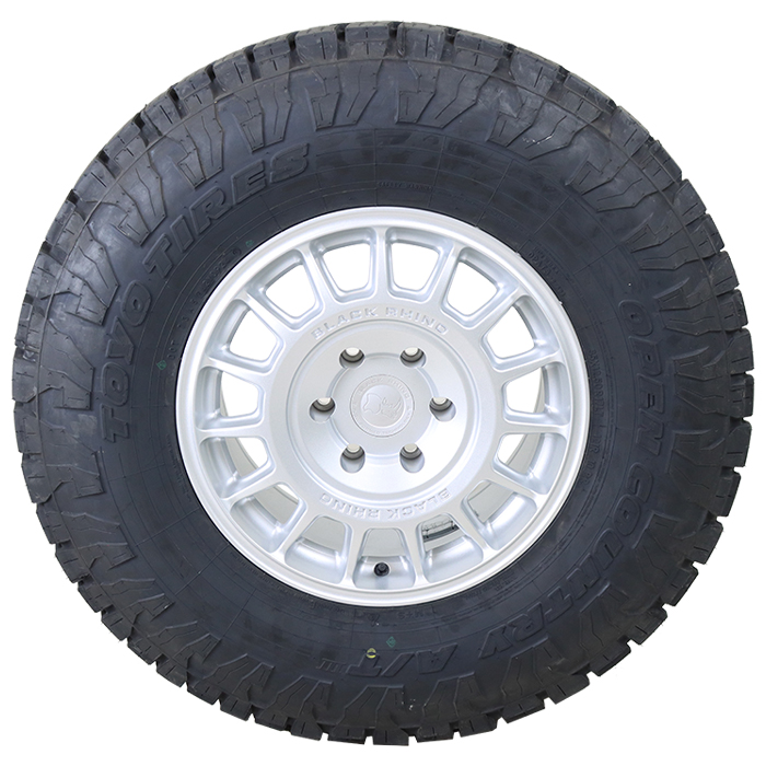 Black Rhino BR015 Voll Hyper Silver Toyo Open Country A/T III