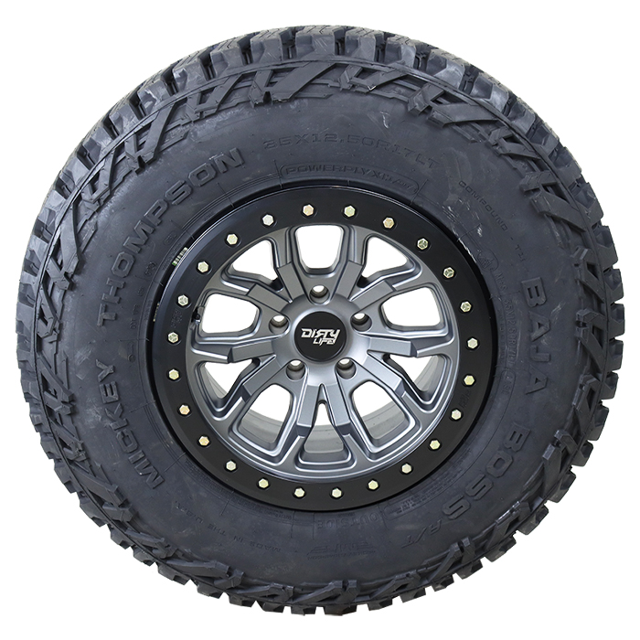 Dirty Life 9303 DT-1 Matte Gun Metal Mickey Thompson Baja Boss A/T