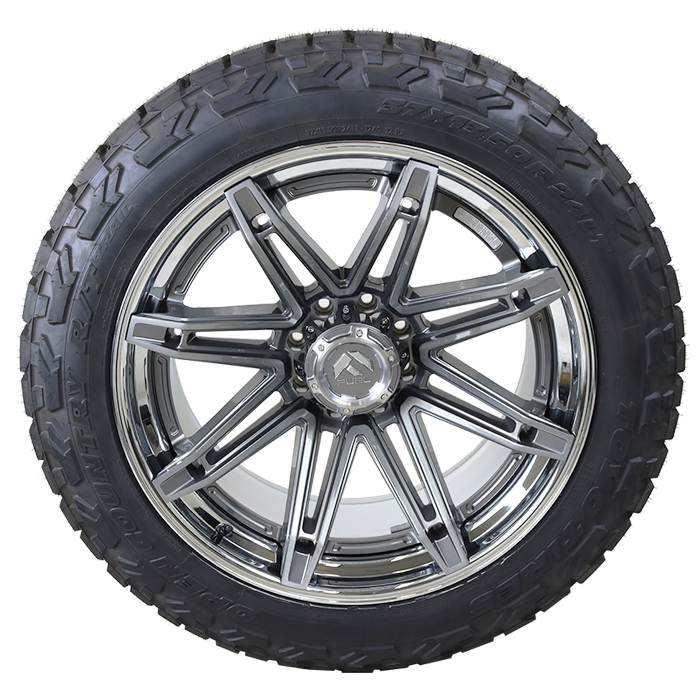 Fuel Fusion Forged FC401 Brawl Platinum Chrome Lip Toyo Open Country R/T Trail