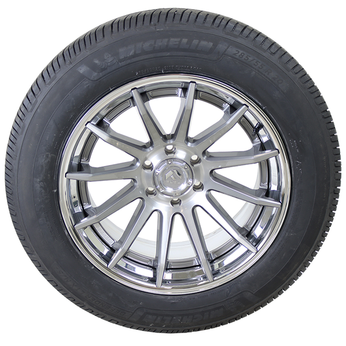 Fuel Fusion Forged FC403 Burn Platinum Chrome Lip Michelin Defender LTX MS