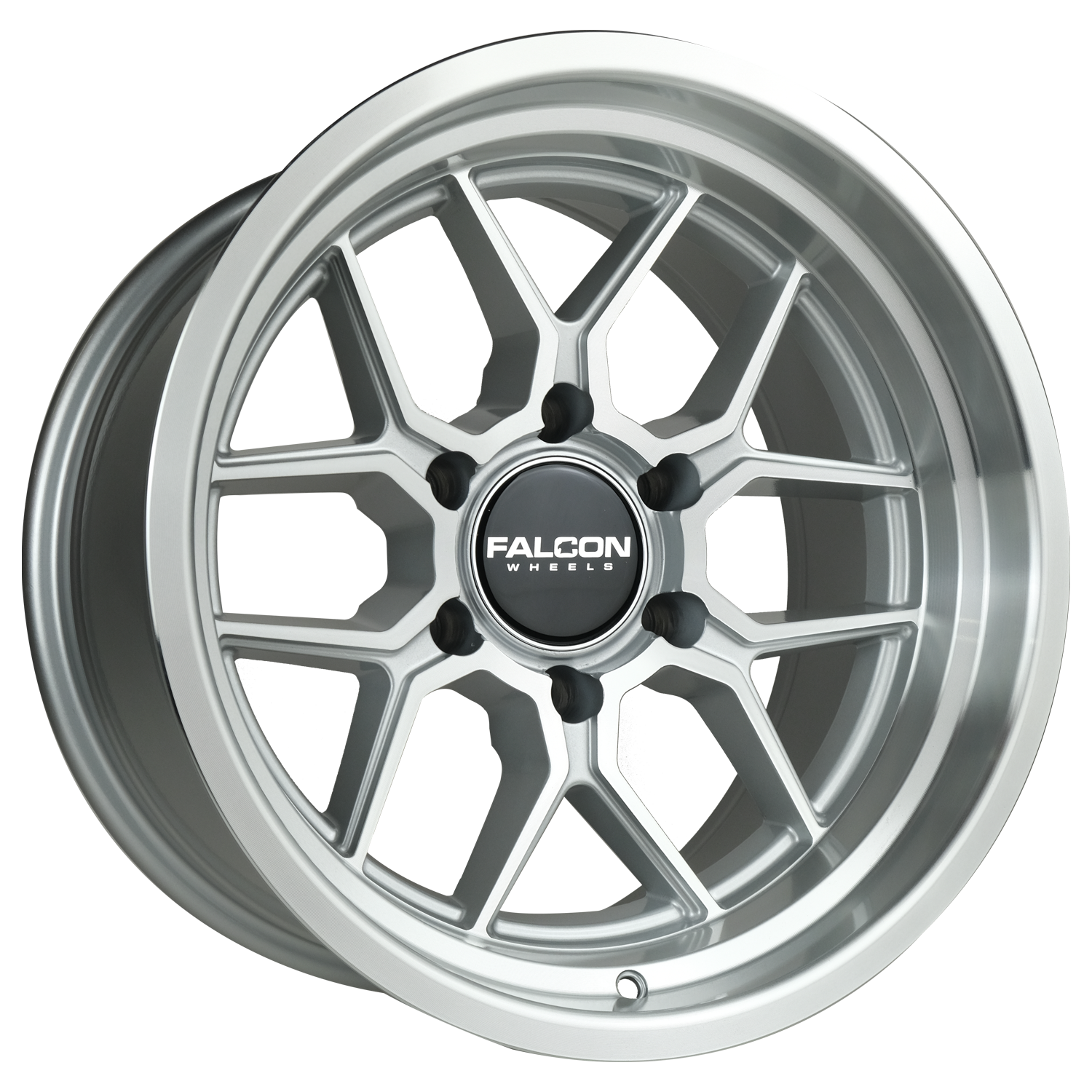 Falcon Offroad Wheels Apollo TX1 Silver with Machined Face 17x9 -38mm Offset 6x139.7 (6x5.5)