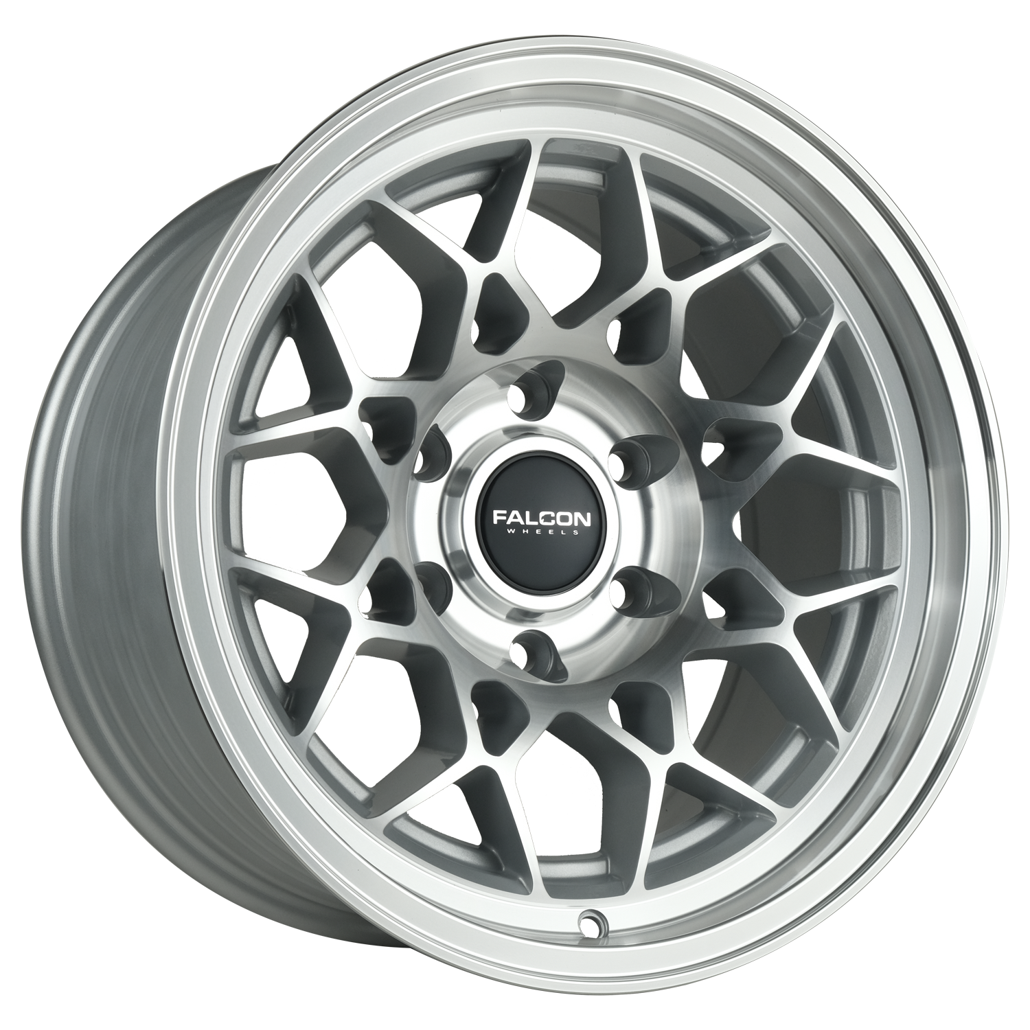 Falcon Offroad Wheels TX3 Silver with Machined Face 17x9 -12mm Offset 6x139.7 (6x5.5)