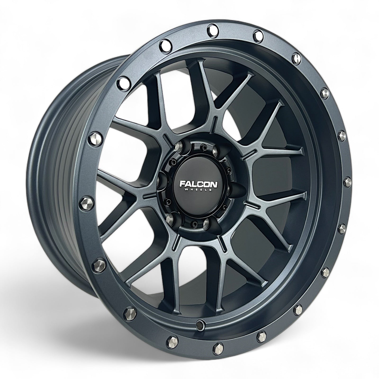 Falcon Offroad Wheels Titan TX Matte Gunmetal 17x9 -12mm Offset 6x139.7 (6x5.5)