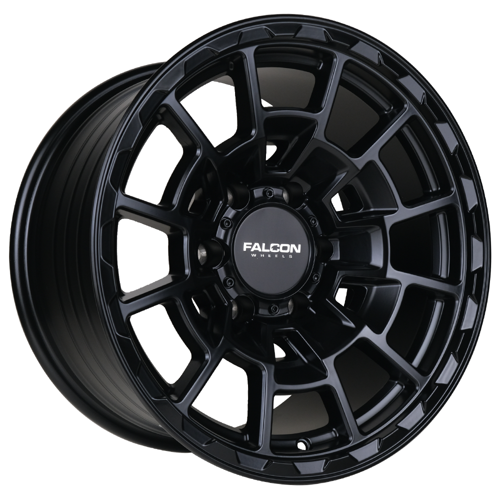 Falcon Offroad Wheels Spyder T4 Matte Black 17x9 -12mm Offset 6x139.7 (6x5.5)