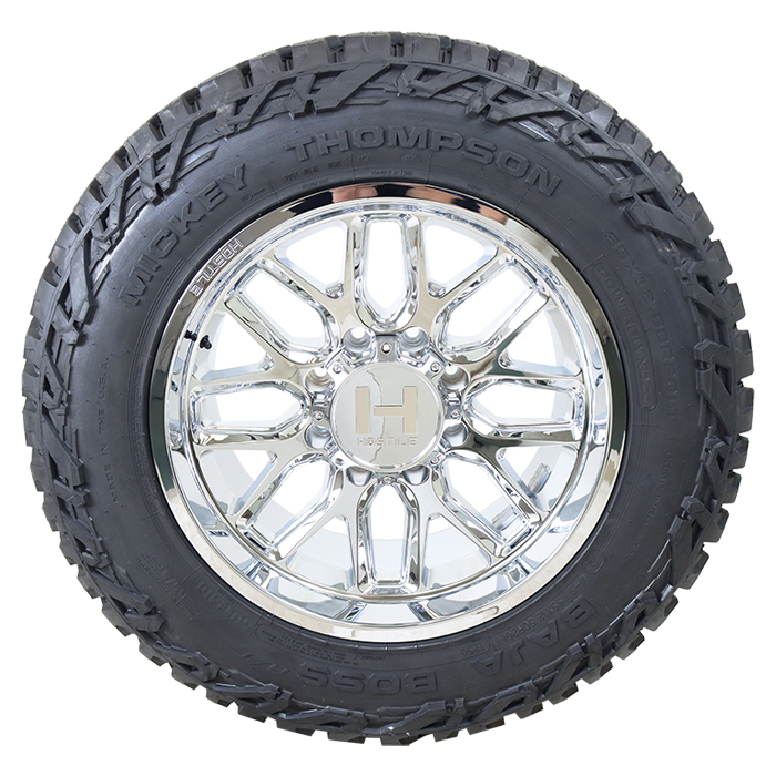 Hostile H120 Vulcan Chrome Mickey Thompson Baja Boss A/T