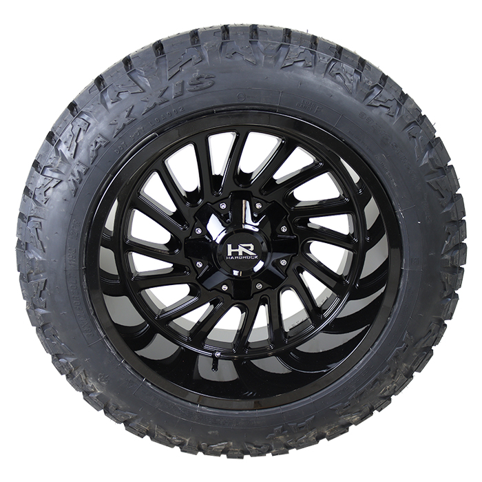Hardrock Offroad H708 Overdrive Gloss Black Maxxis Razr A/T