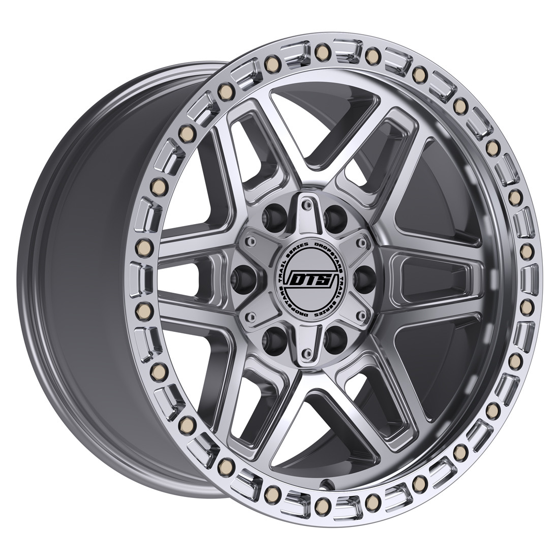 Dropstars Trail Series Wheels 602MS Machined And Silver 17x9 -12mm Offset 6x135,6x139.7 (6x5.5)
