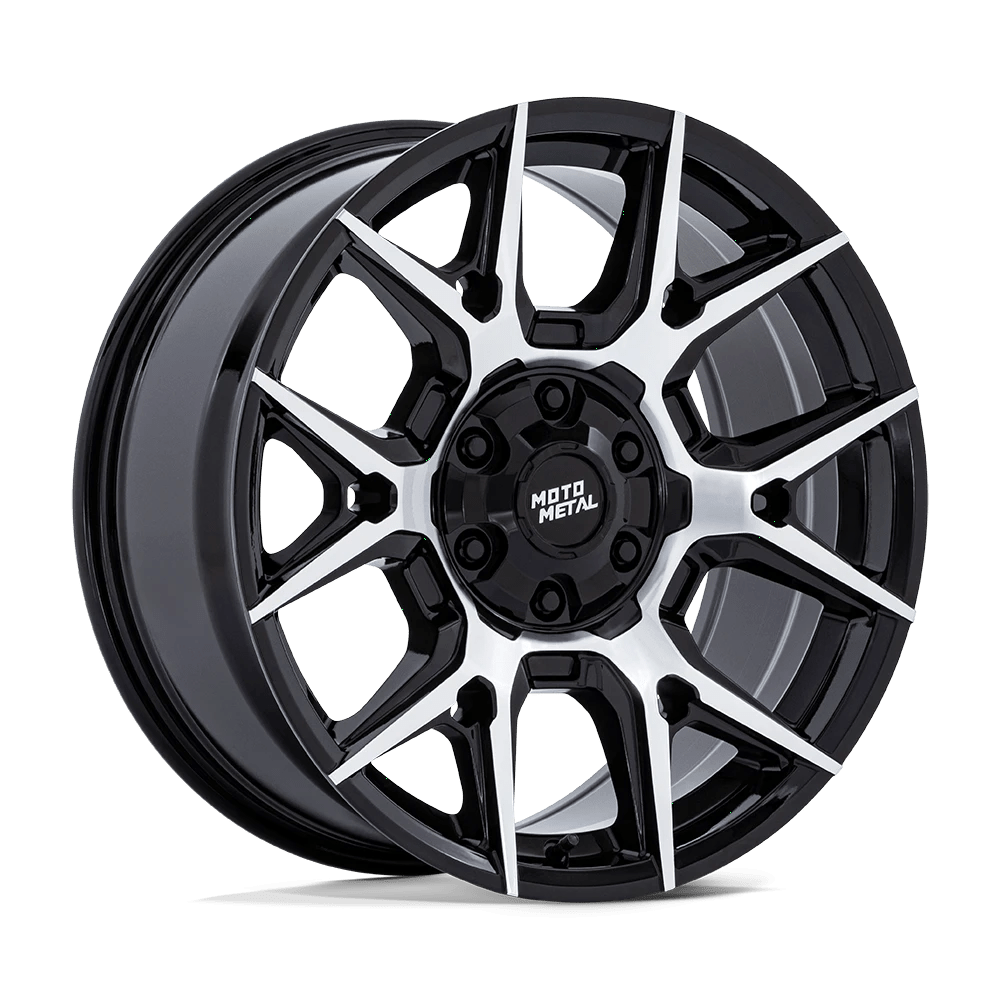 Moto Metal Wheels Mason MO813 Gloss Black with Machined Face 20x9 10mm Offset 6x135,6x139.7 (6x5.5)