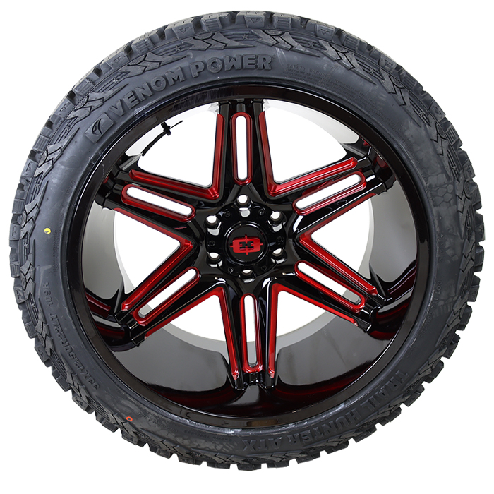 Vision 363 Razor Gloss Black Milled Red Tint Venom Power Trail Hunter ATX