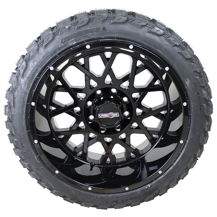 Vision 412 Rocker Gloss Black Landspider Wildtraxx M/T