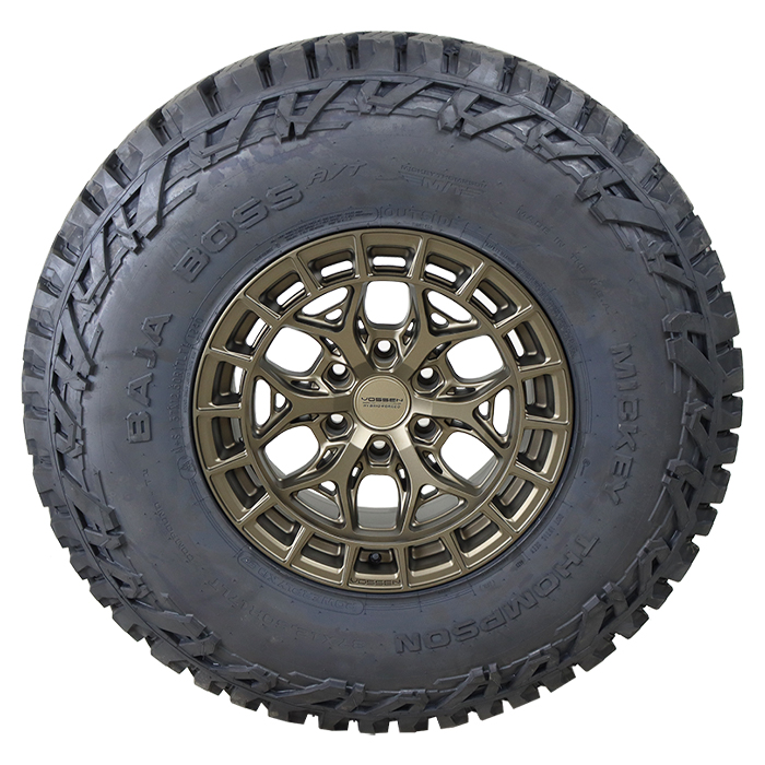 17x9 Vossen Wheels HFX-1 Bronze 37x12.50R17 Mickey Thompson Tires Baja Boss A/T Wheel and Tire Package
