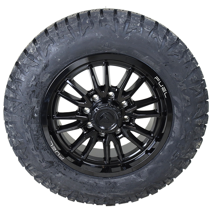 20x9 Fuel Offroad D760 All Black 275/65R20 Maxxis Tires Razr A/T Wheel and Tire Package