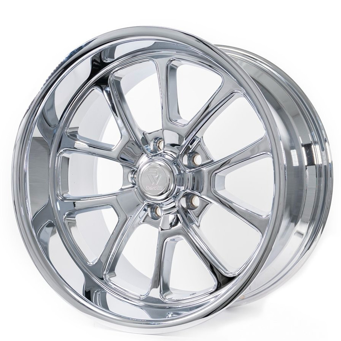 Resto Vintage Wheels Laguna R101 Milled Window Chrome Plated 20x8 1mm Offset 5x127 (5x5)