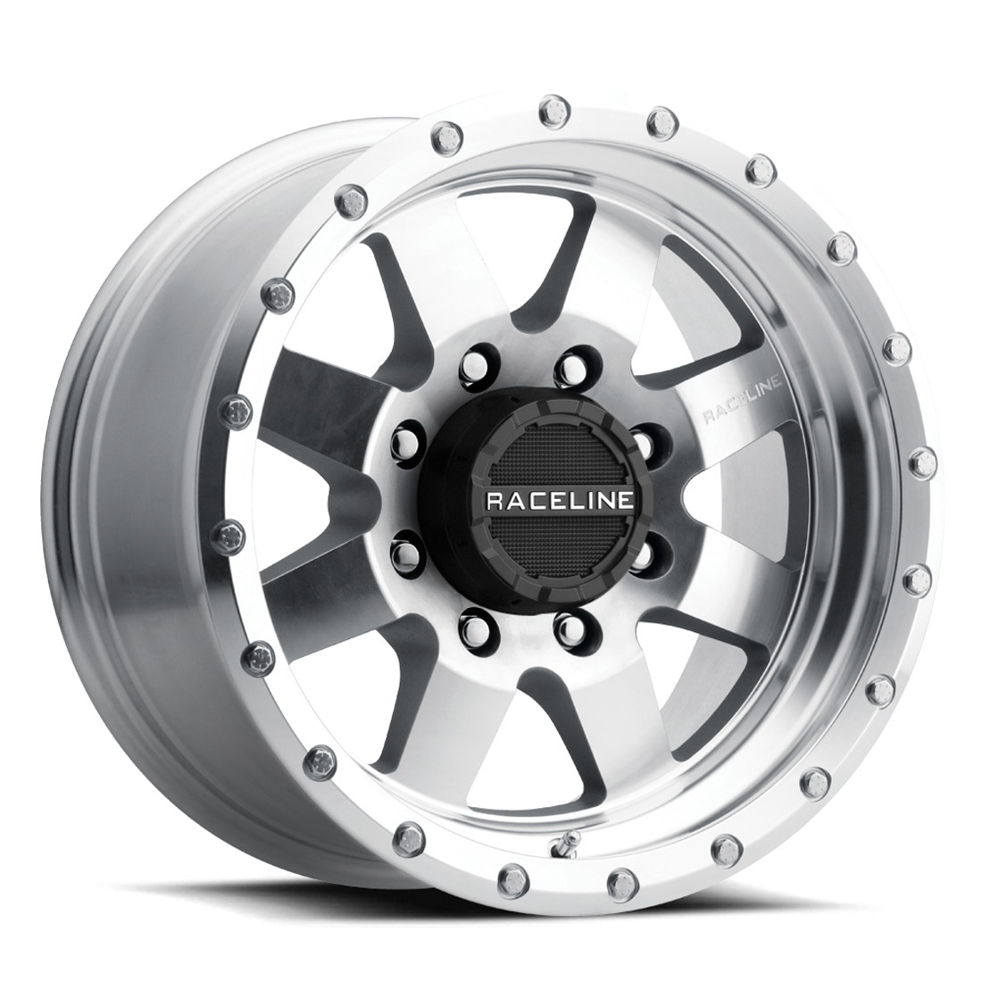 Raceline Wheels Defender 935MC Machined CC 17x9 -12mm Offset 6x139.7 (6x5.5)