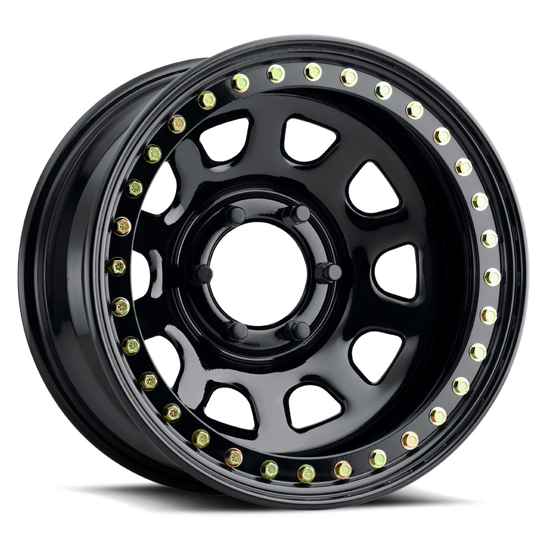 Raceline True Beadlock Wheels Daytona RT51 Gloss Black 17x8 -25mm Offset 5x139.7 (5x5.5)