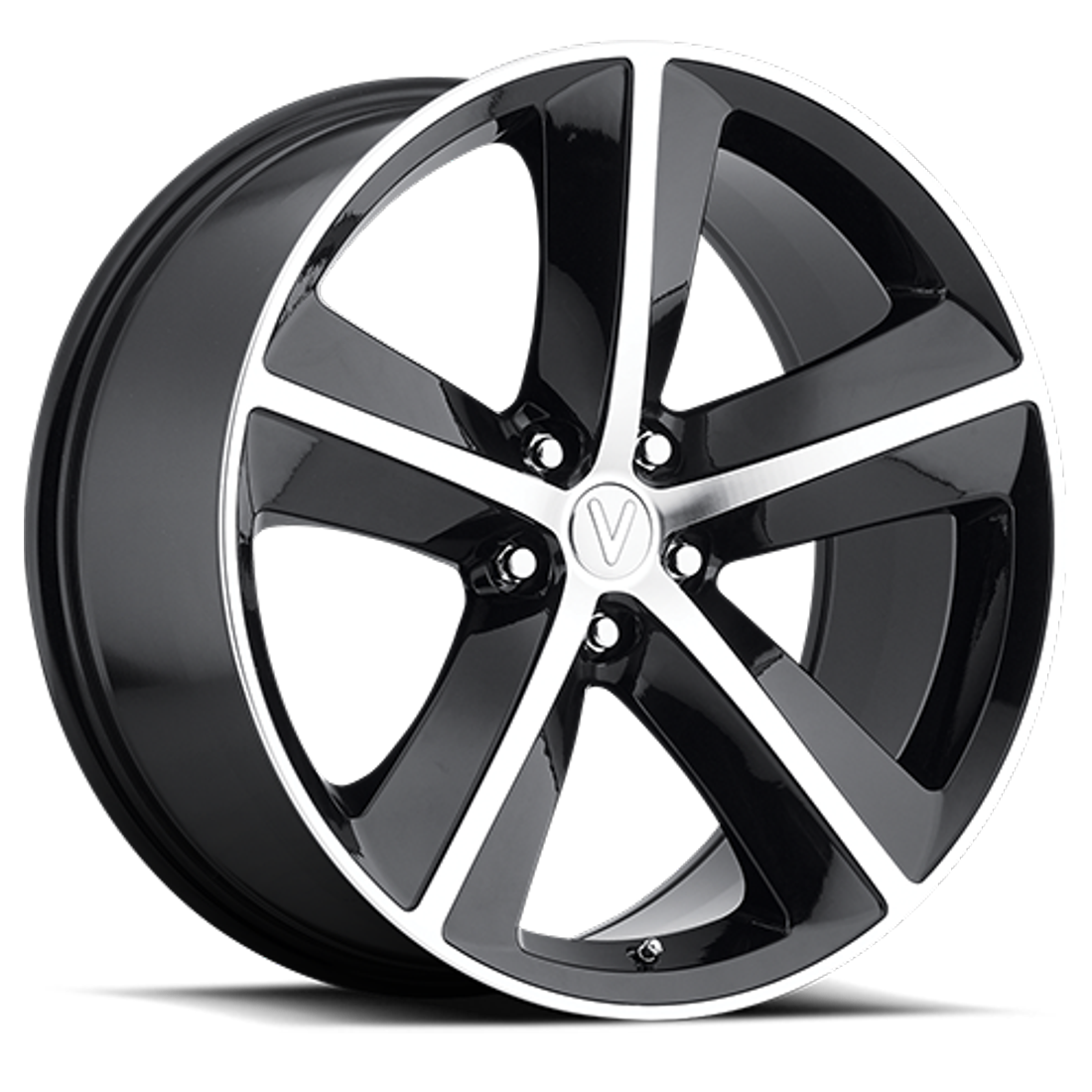Voxx Replica Wheels CHL Gloss Black Machined Face 20x9 20mm Offset 5x115