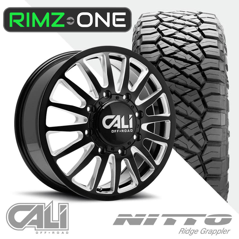22" Cali Offroad Summit 35" Nitto Ridge Dually Wheel and Tire Package