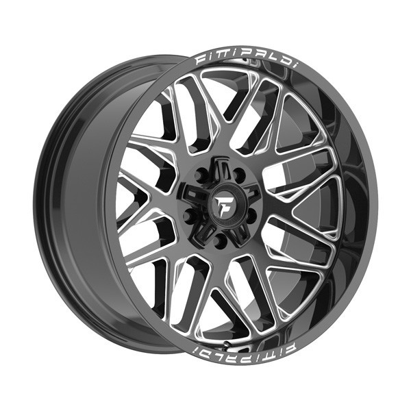 Fittipaldi Wheels FA19BM Gloss Black Milled 22x12 -44mm Offset 5x127 (5x5),5x139.7 (5x5.5)