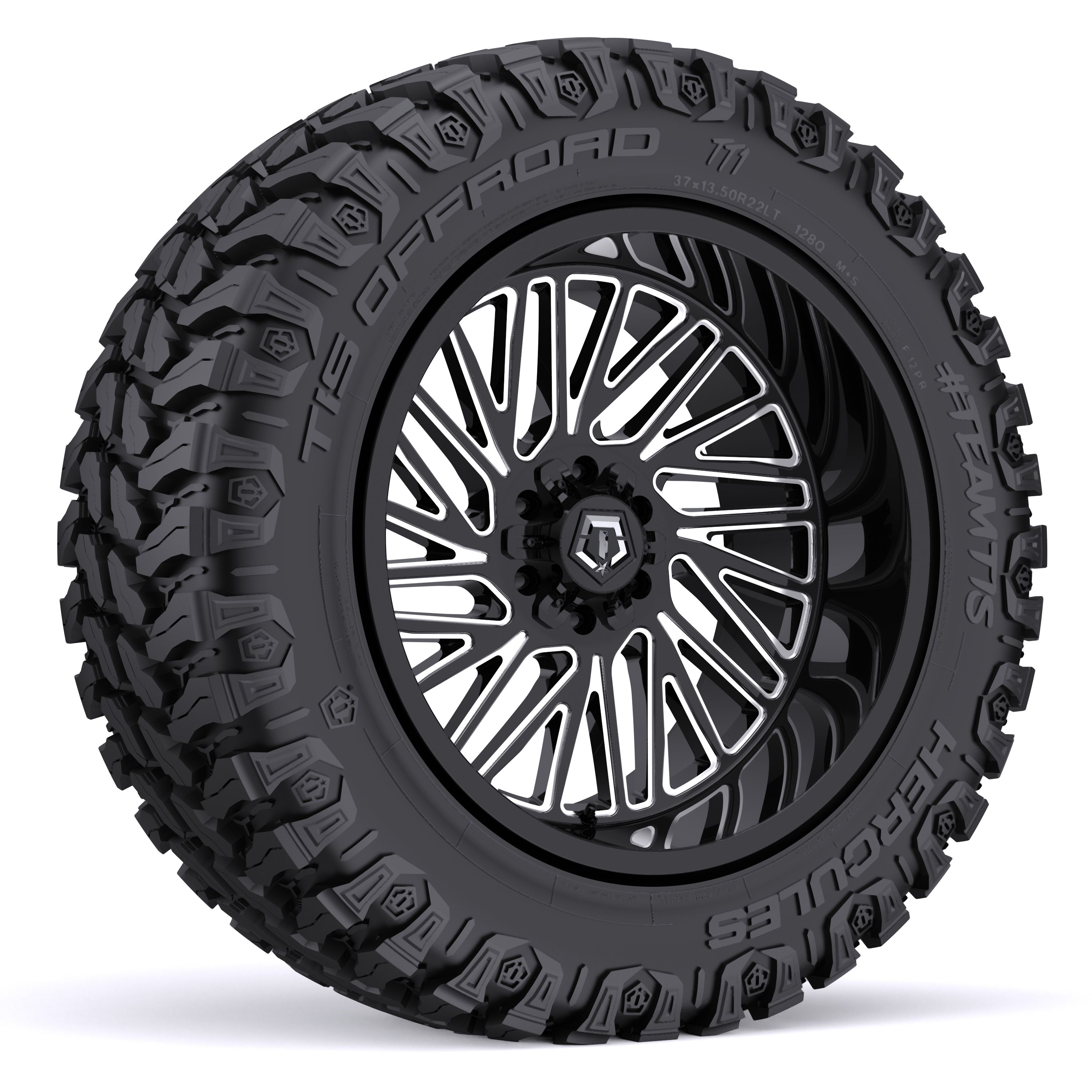20x9 TIS 553BM Black/Milled 275/55R20 TIS Tires TIS Offroad TT1 M/T