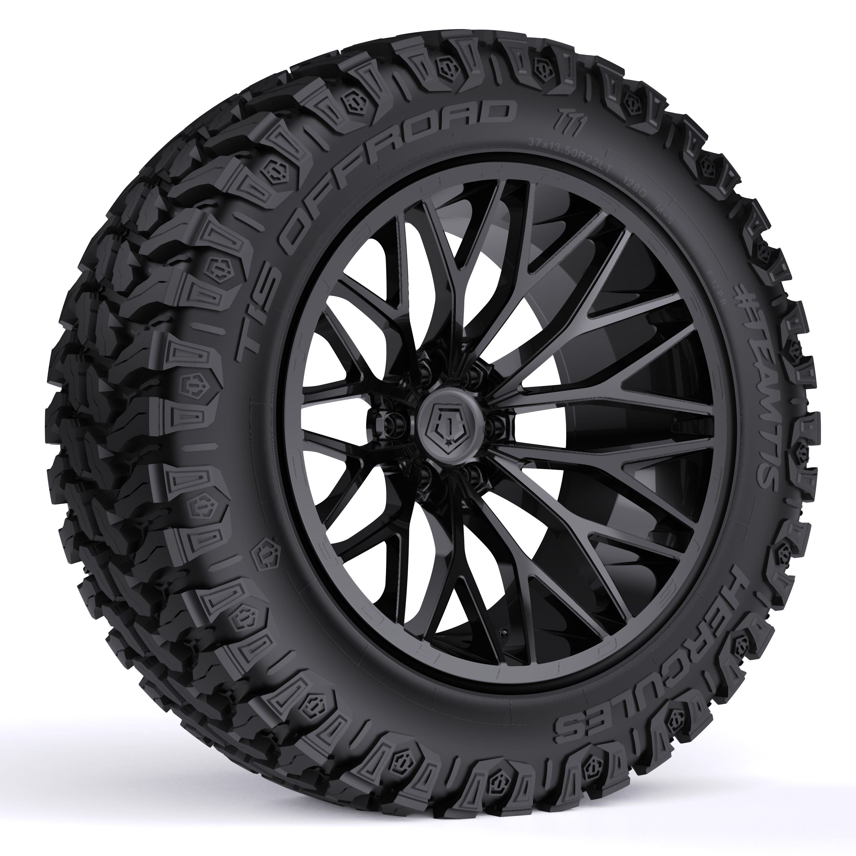 20x9 TIS 566B All Black 275/55R20 TIS Tires TIS Offroad TT1 M/T