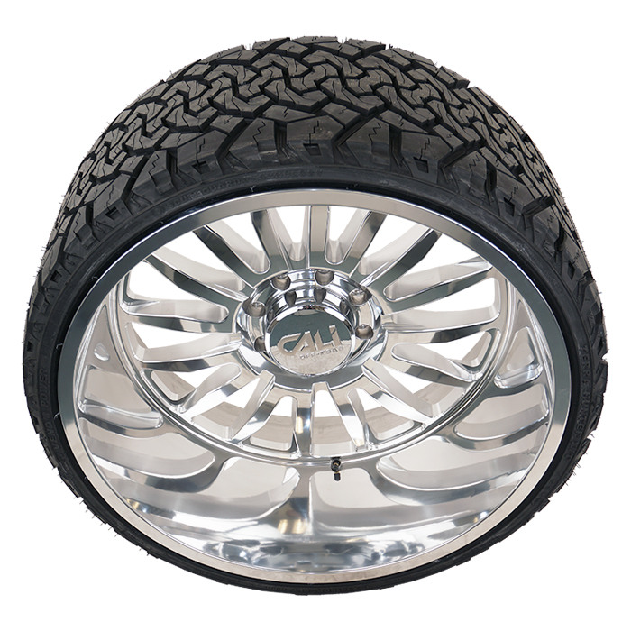 26x14 Cali Offroad 9110 Polished 33x14.50R26 Venom Power Tires Terra Hunter X/T Wheel and Tire Package