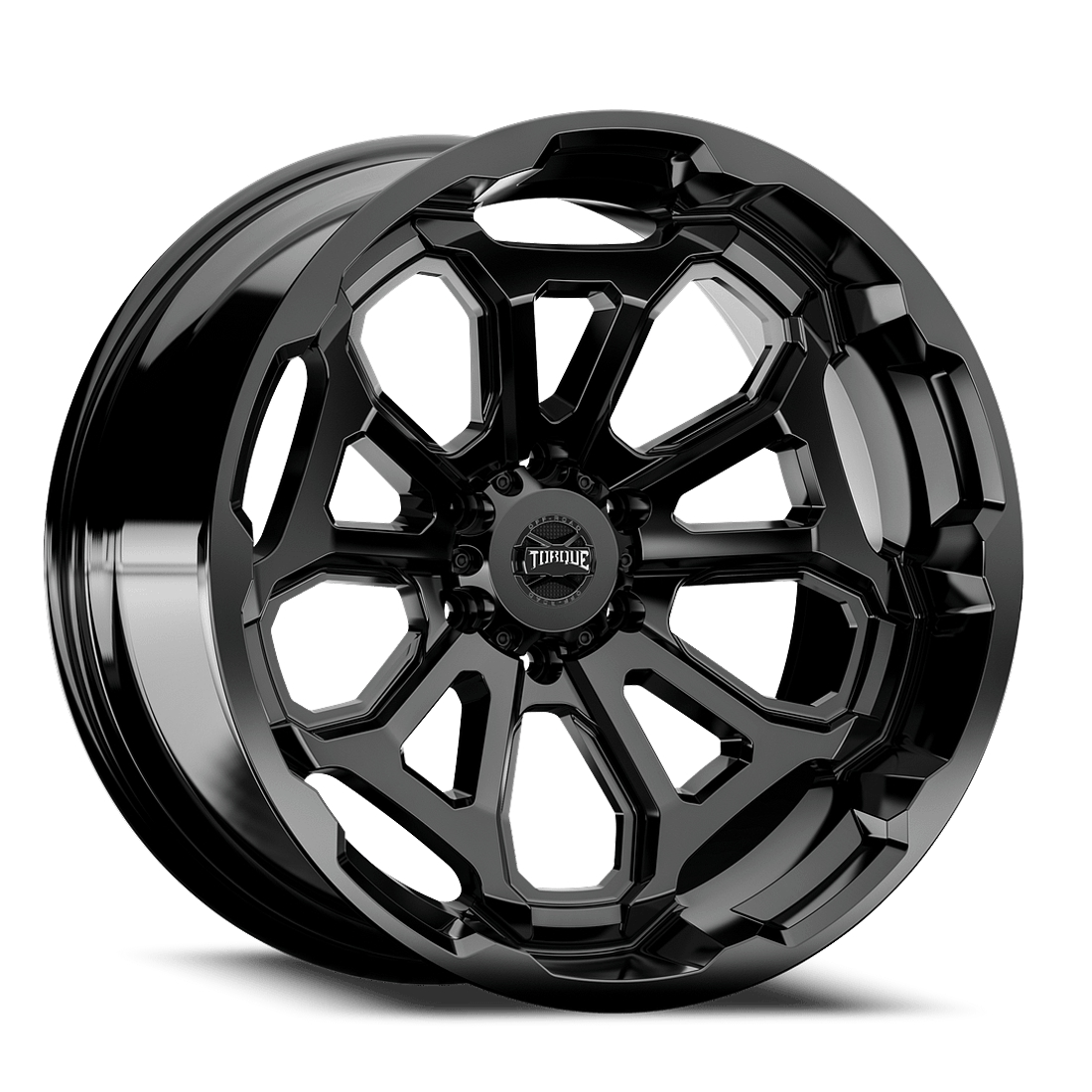 Torque Wheels Overdrive TW404C Gloss Black 22x11 -38mm Offset 6x135