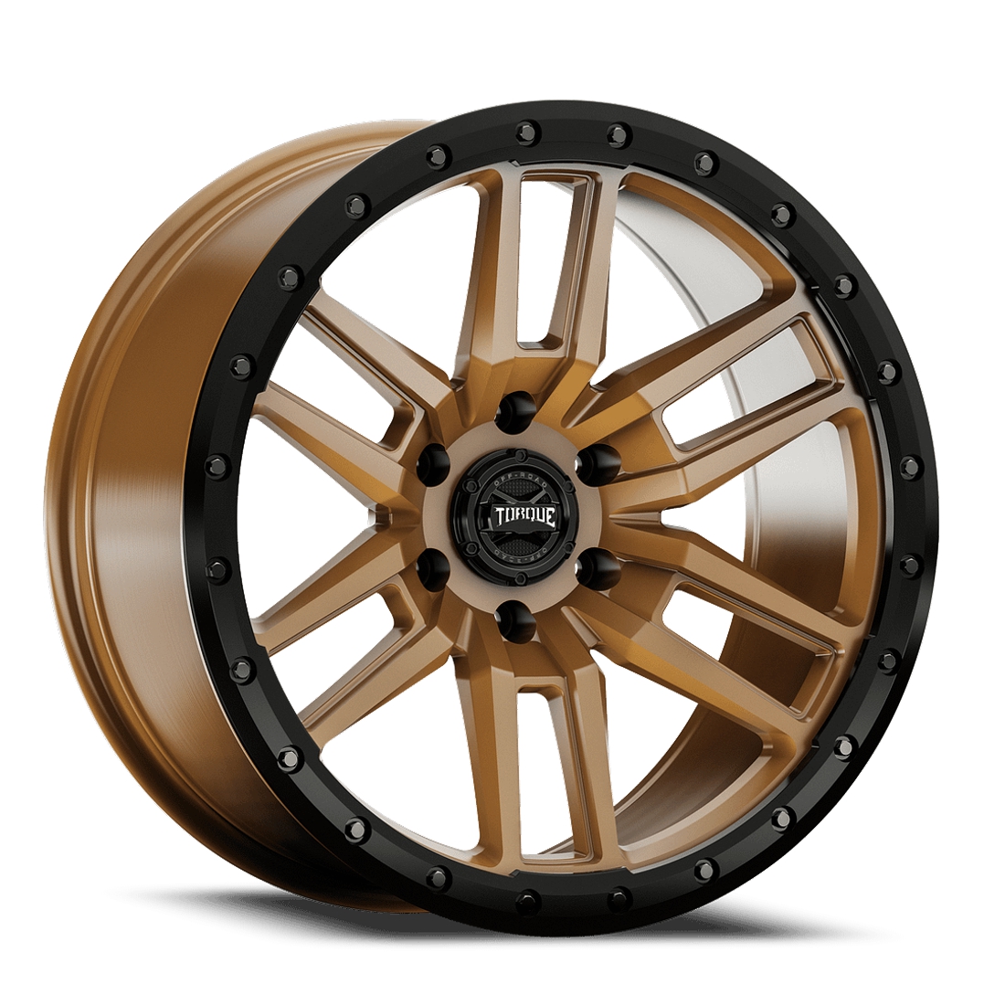 Torque Wheels Pritchett TW411C Satin Bronze Satin Black Lip 17x9 0mm Offset 6x139.7 (6x5.5)