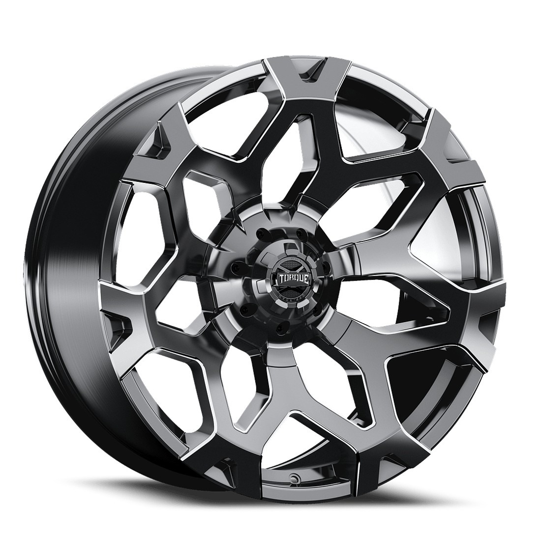 Torque Wheels Stance TW423C Gloss Black Milled 22x10 -18mm Offset 6x139.7 (6x5.5)