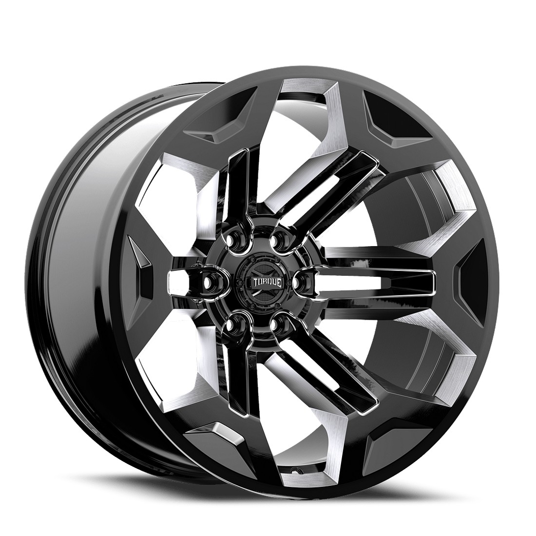 Torque Wheels Pulse TW405C Gloss Black Milled 22x11 -25mm Offset 8x180