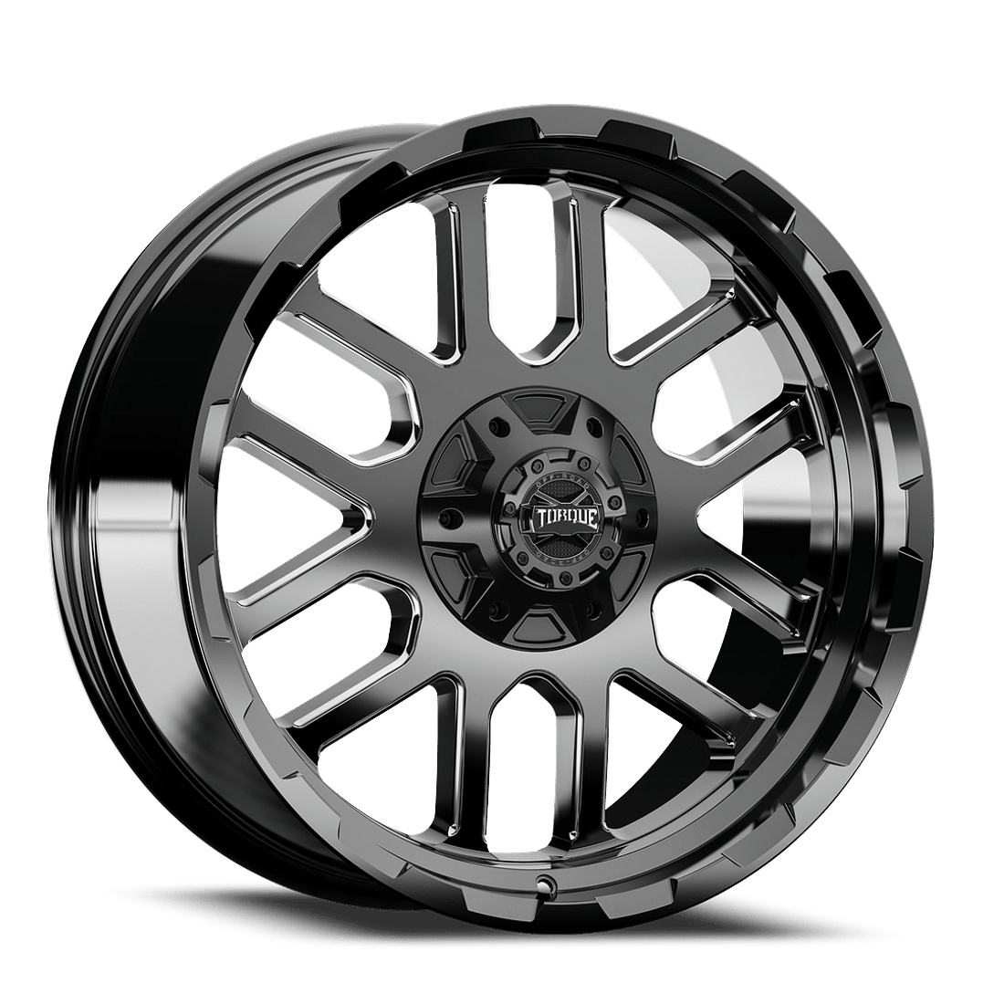 Torque Wheels Ridge TW408C Gloss Black Milled 20x9 -12mm Offset 6x135,6x139.7 (6x5.5)