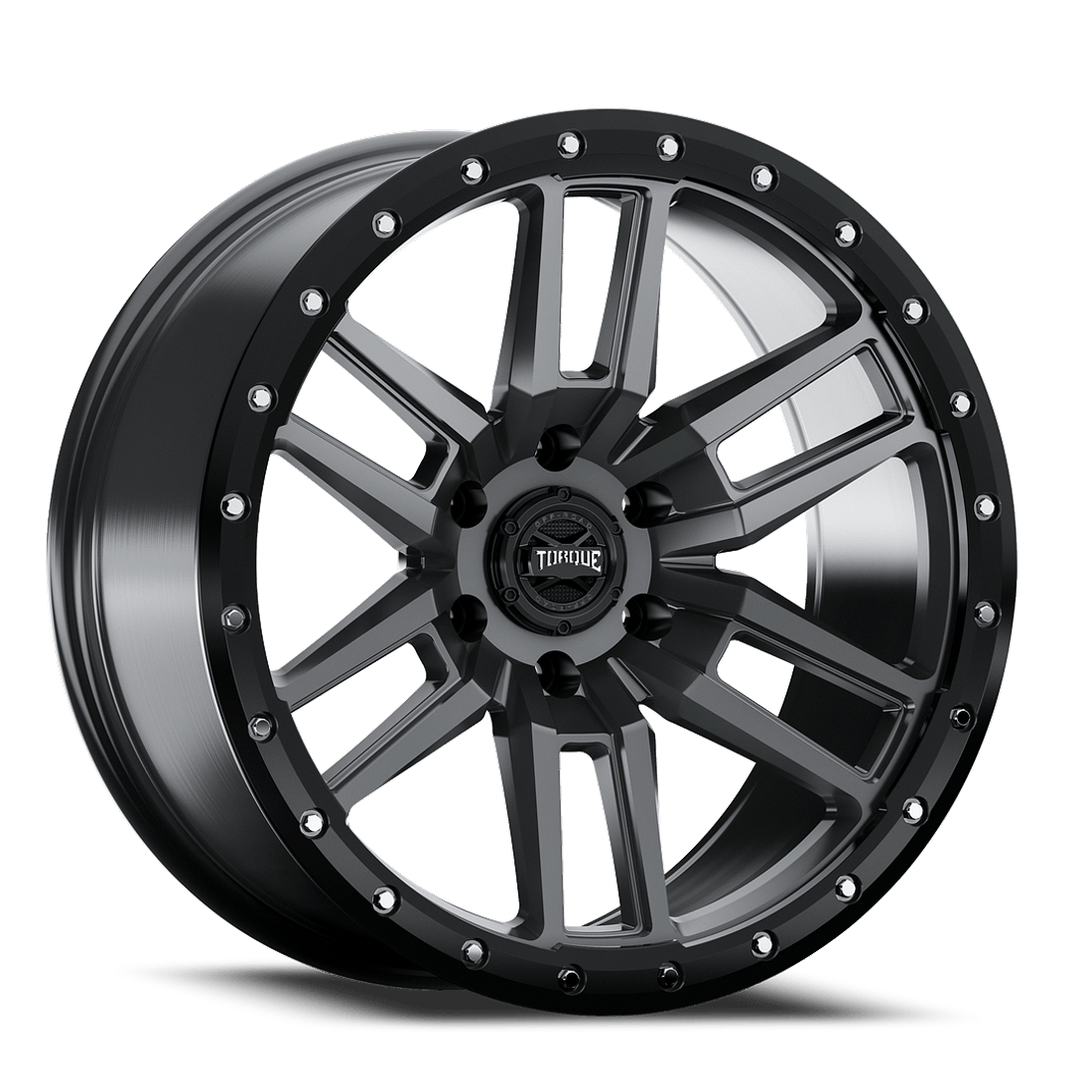 Torque Wheels Pritchett TW411C Satin Anthracite Satin Black Lip 17x9 0mm Offset 6x139.7 (6x5.5)