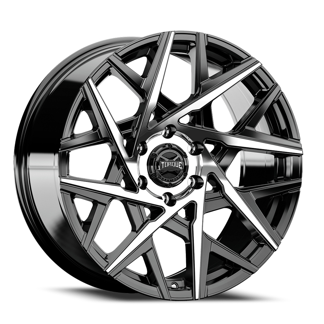 Torque Wheels Summit TW424C Gloss Black Machined 20x9 -12mm Offset 6x139.7 (6x5.5)