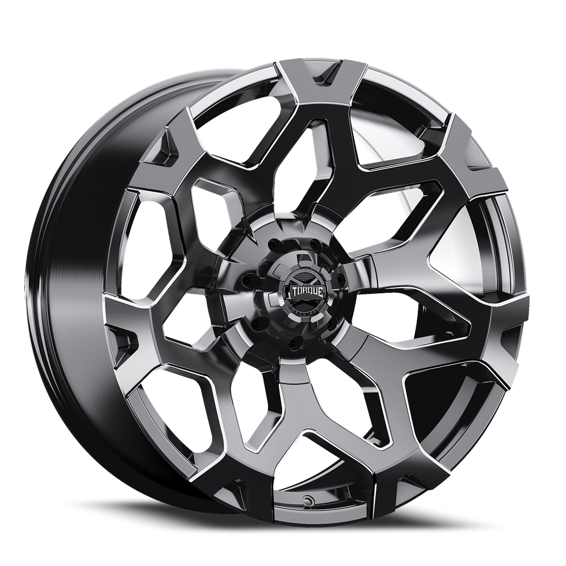 Torque Wheels Stance TW423C Gloss Gunmetal Milled 22x10 -18mm Offset 6x135