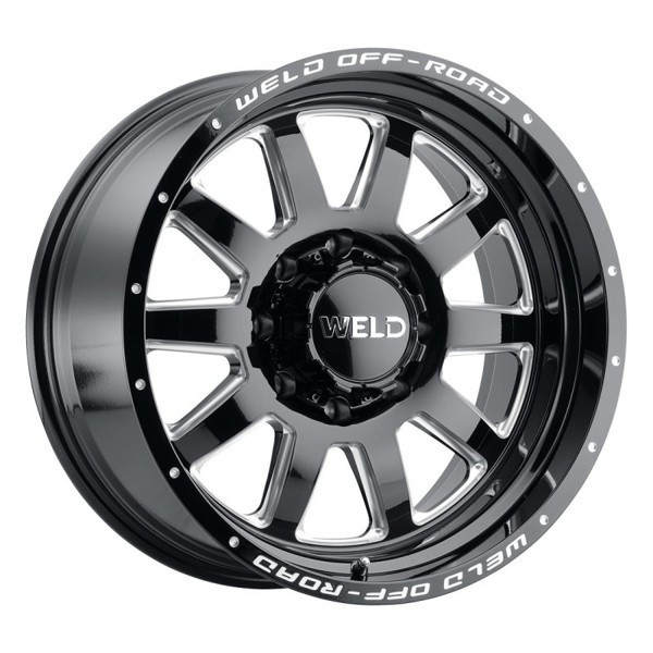 WELD Offroad Wheels W102 Gloss Black Milled 20x12 -44mm Offset 5x127 (5x5),5x139.7 (5x5.5)