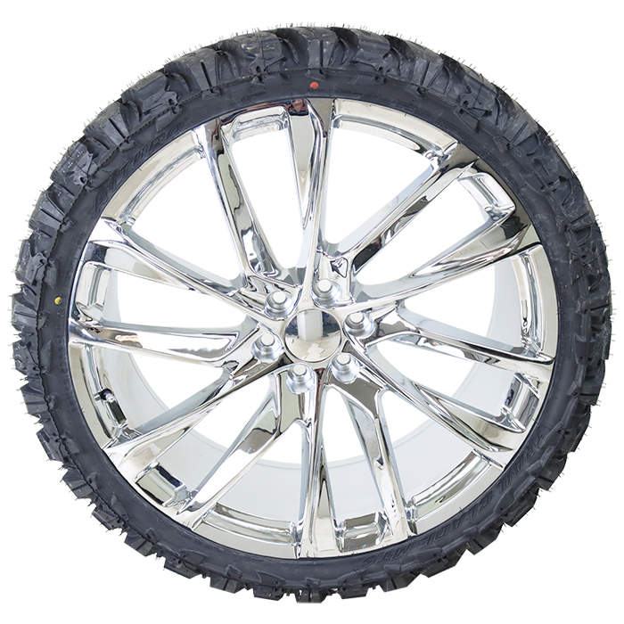 26x10 Performance Replicas PR213 Chrome 37x13.50R26 Atturo Tires Trail Blade MTS Wheel and Tire Package
