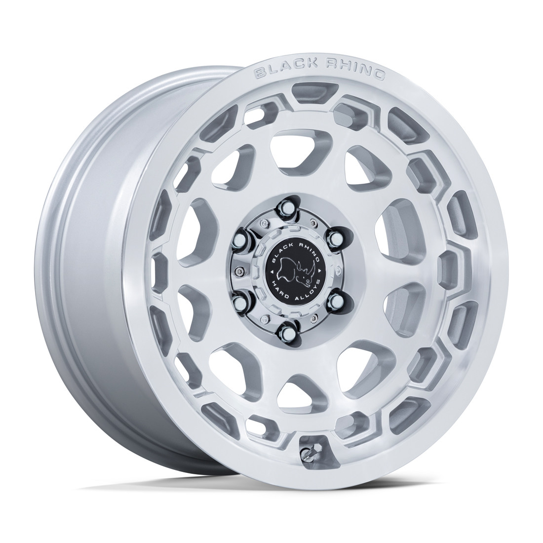 Black Rhino Wheels Congo BR026 Gloss Silver with Machined Face 17x8.5 0mm Offset 5x127 (5x5) 2007-2026 Jeep Wrangler / Gladiator