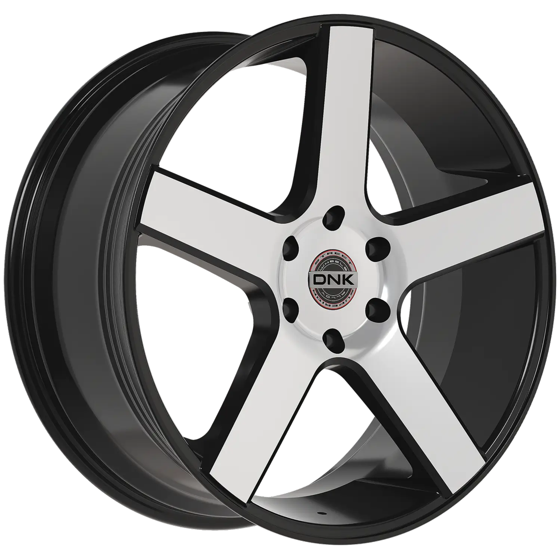 DNK Street Wheels 708 Gloss Black Machined 24x10 25mm Offset 6x139.7 (6x5.5)