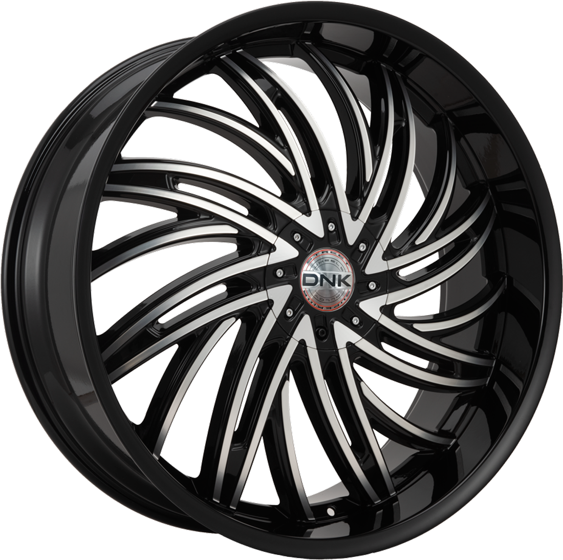DNK Street Wheels 701 Gloss Black Machined 24x10 30mm Offset 6x135,6x139.7 (6x5.5)