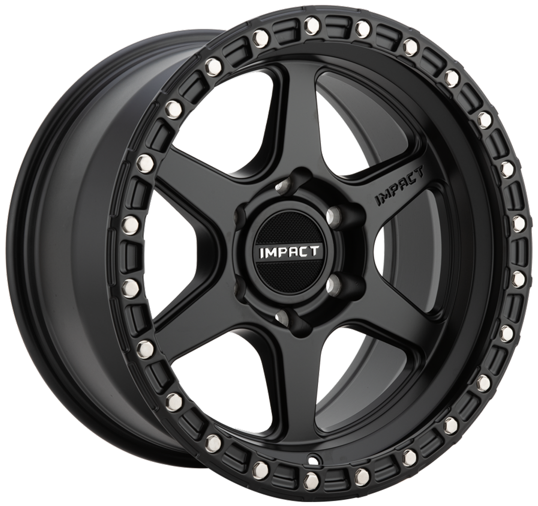Impact Offroad Wheels 8813 Satin Black 17x9 -12mm Offset 5x127 (5x5) 2007-2026 Jeep Wrangler / Gladiator