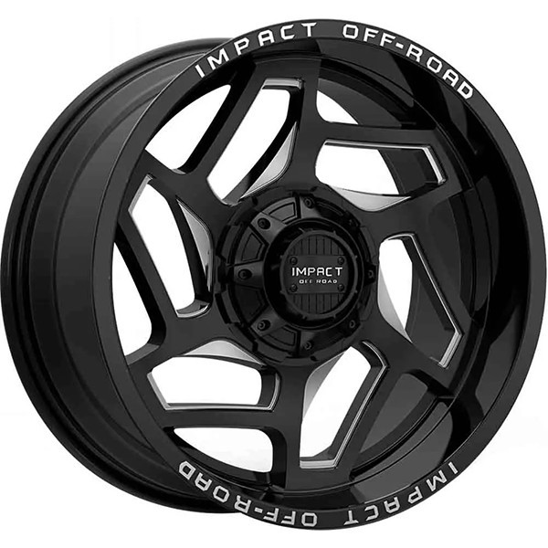 Impact Offroad Wheels 826 Gloss Black Milled 22x12 -44mm Offset 5x139.7 (5x5.5),5x150