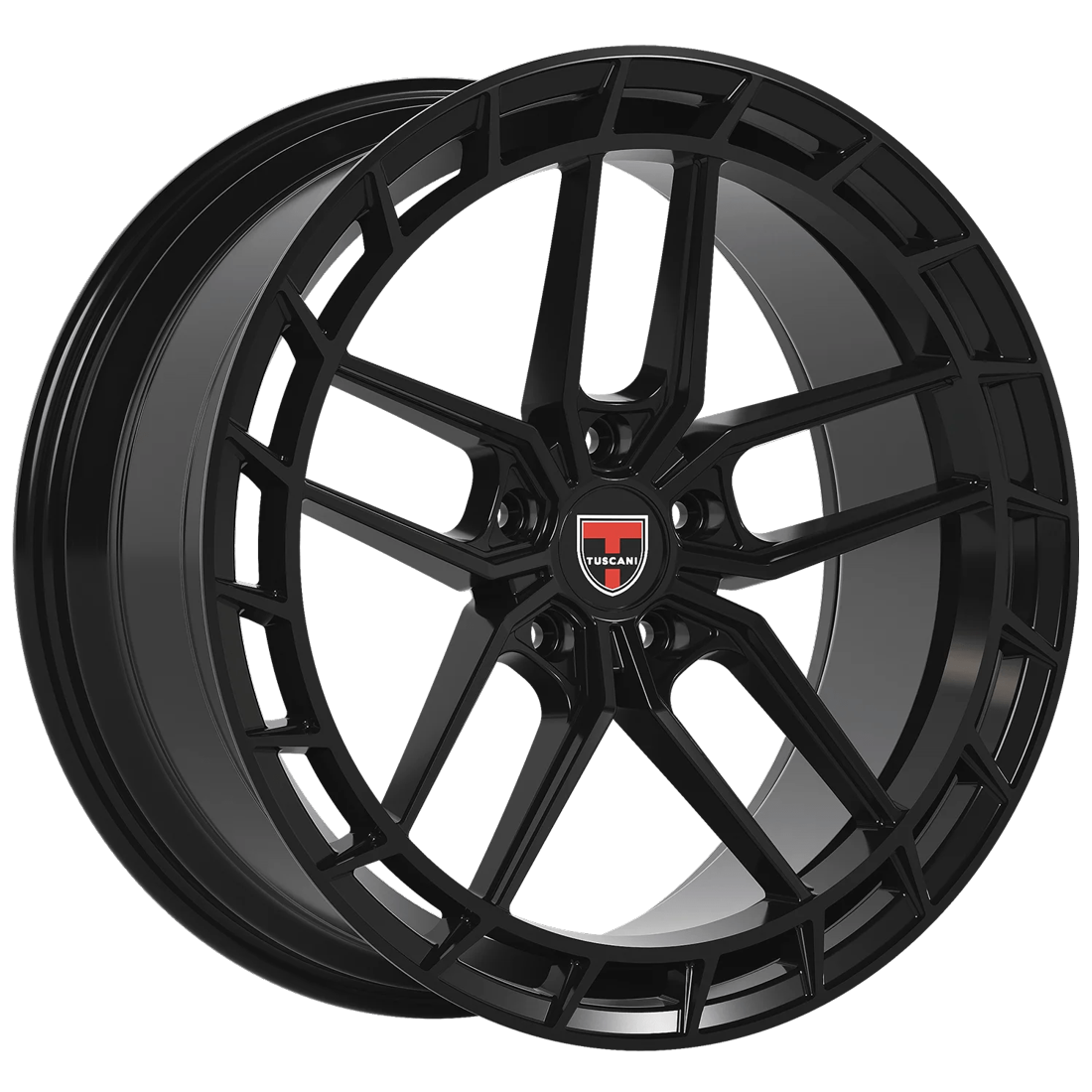 Tuscani Wheels 206 Gloss Black 20x9 35mm Offset 5x114.3 (5x4.5)