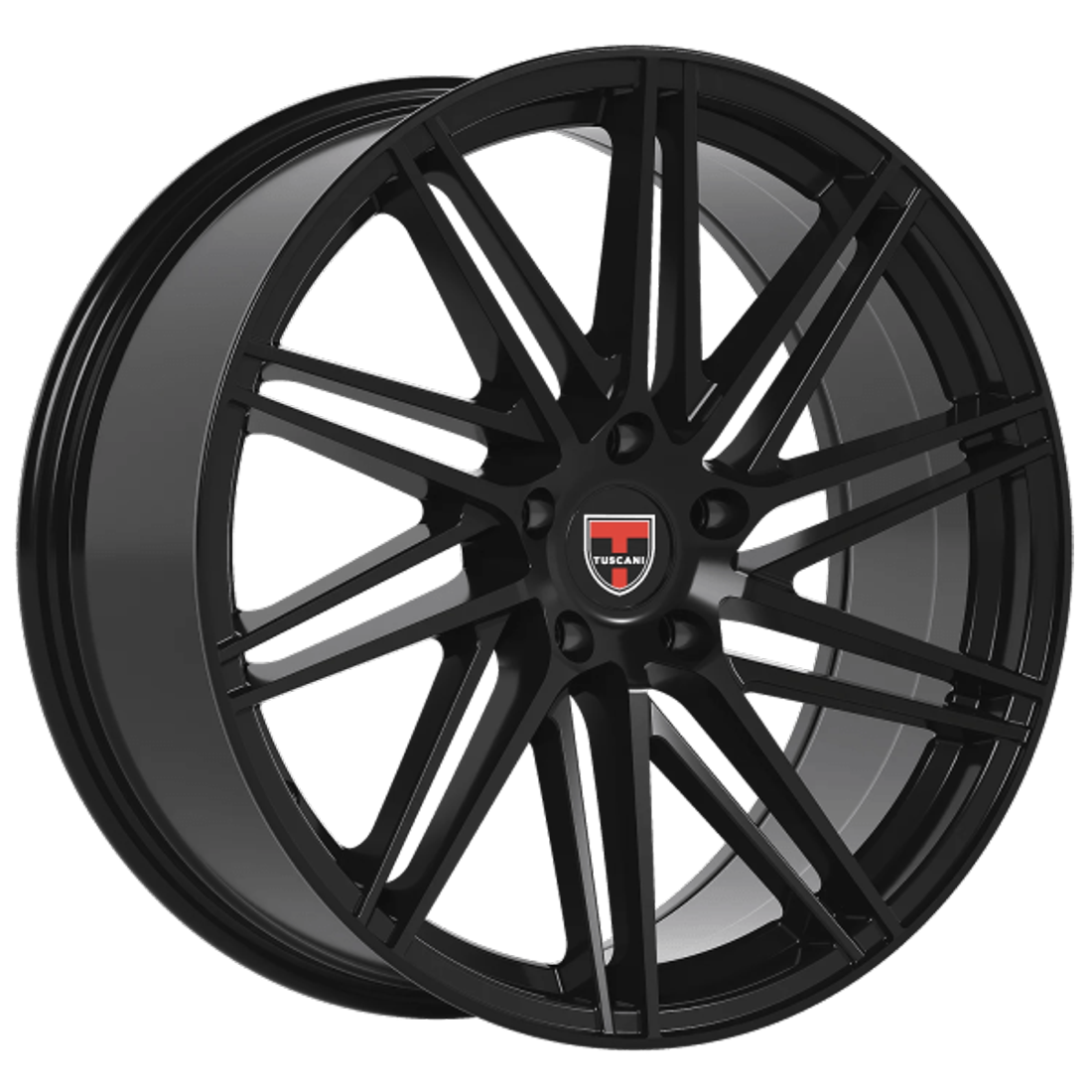 Tuscani Wheels 209 Gloss Black 20x8.5 35mm Offset 5x112