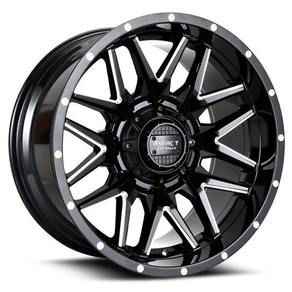 Impact Offroad Wheels 819 Gloss Black Milled 17x9 0mm Offset 5x139.7 (5x5.5),5x150