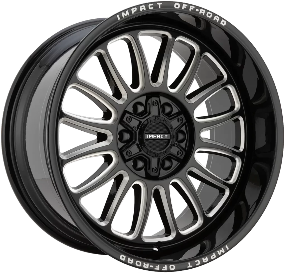 Impact Offroad Wheels 834 Gloss Black Milled 20x10 -12mm Offset 5x127 (5x5),5x139.7 (5x5.5)