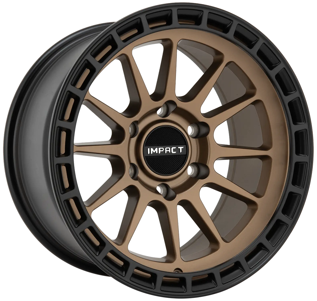 Impact Offroad Wheels 8814 Bronze Black Ring 17x9 -12mm Offset 5x127 (5x5) 2007-2026 Jeep Wrangler / Gladiator
