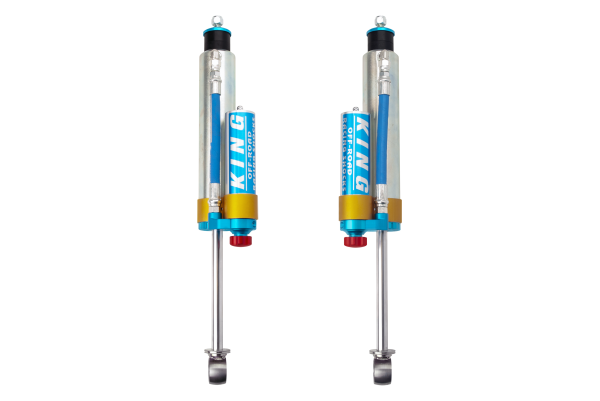 King Shocks | 96-02 Toyota 4Runner Rear 2.5 Dia | Piggy Hose Reservoir with Adjuster (Pair)